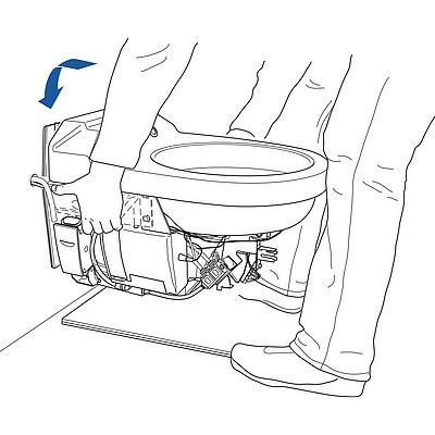 technische Illustration Dusch WC Closomat