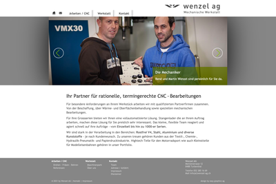 Website Wenzel AG
