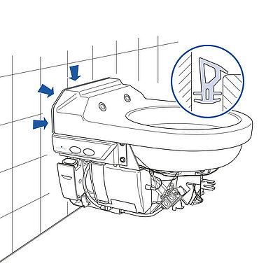 technische Illustration Bad WC