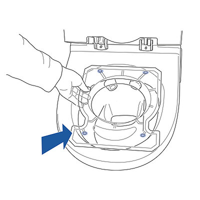 technische Illustration Dusch WC Anleitung